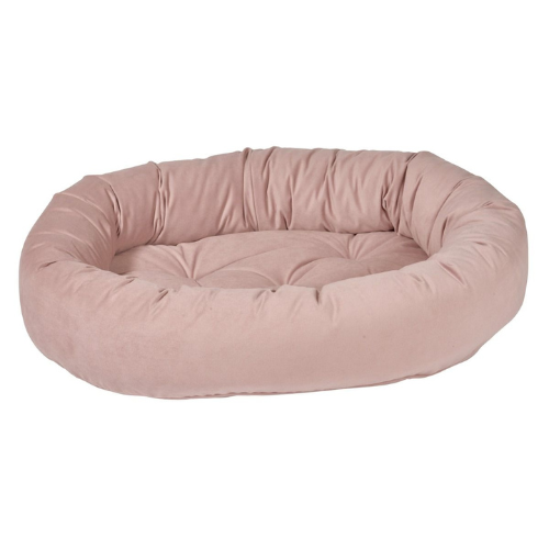 Bowsers Pet Microvelvet Nesting Donut Bolstered Dog Bed — Rosewood