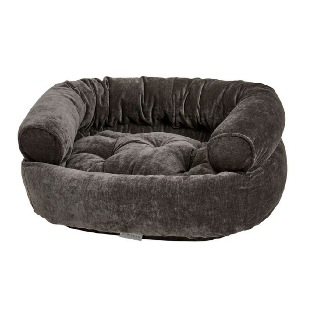 Bowsers Double Donut bed in Carbon fabric