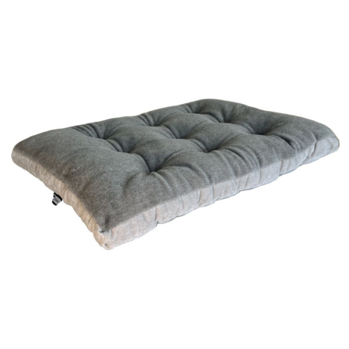 Bowsers Pet Dream Faux Fur Futon Pillow Crate Mat Bed — Koala + Oyster