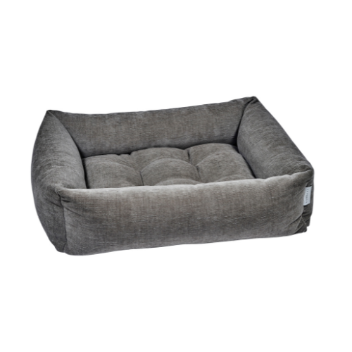 Modern Franklin Lounge Dog Bed by Bowsers in Mousse performance washed cotton fabric