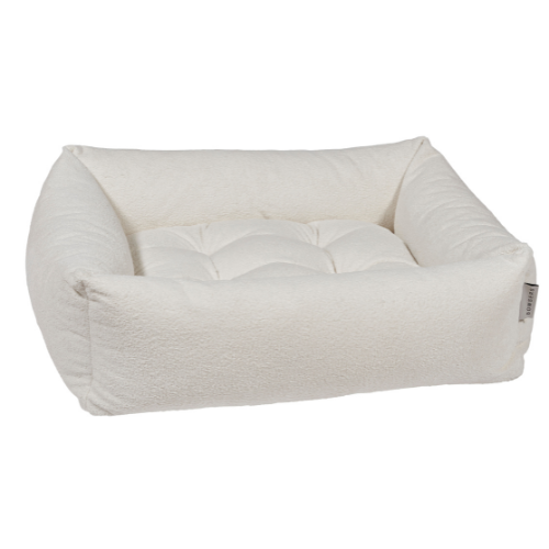 Modern Franklin Lounge Dog Bed by Bowsers in Vanilla performance terry fabric