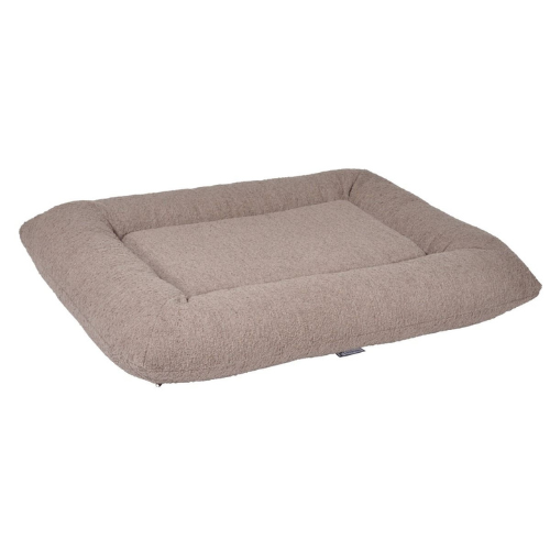 Bowsers Hugo Futon Bolstered Pillow Rectangular Crate Mat Bed — Latte