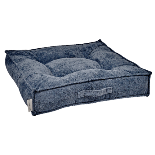 Piazza Bolstered Dog Bed by Bowsers – Modern Square Design in Stormberry Performance Terry Fabric