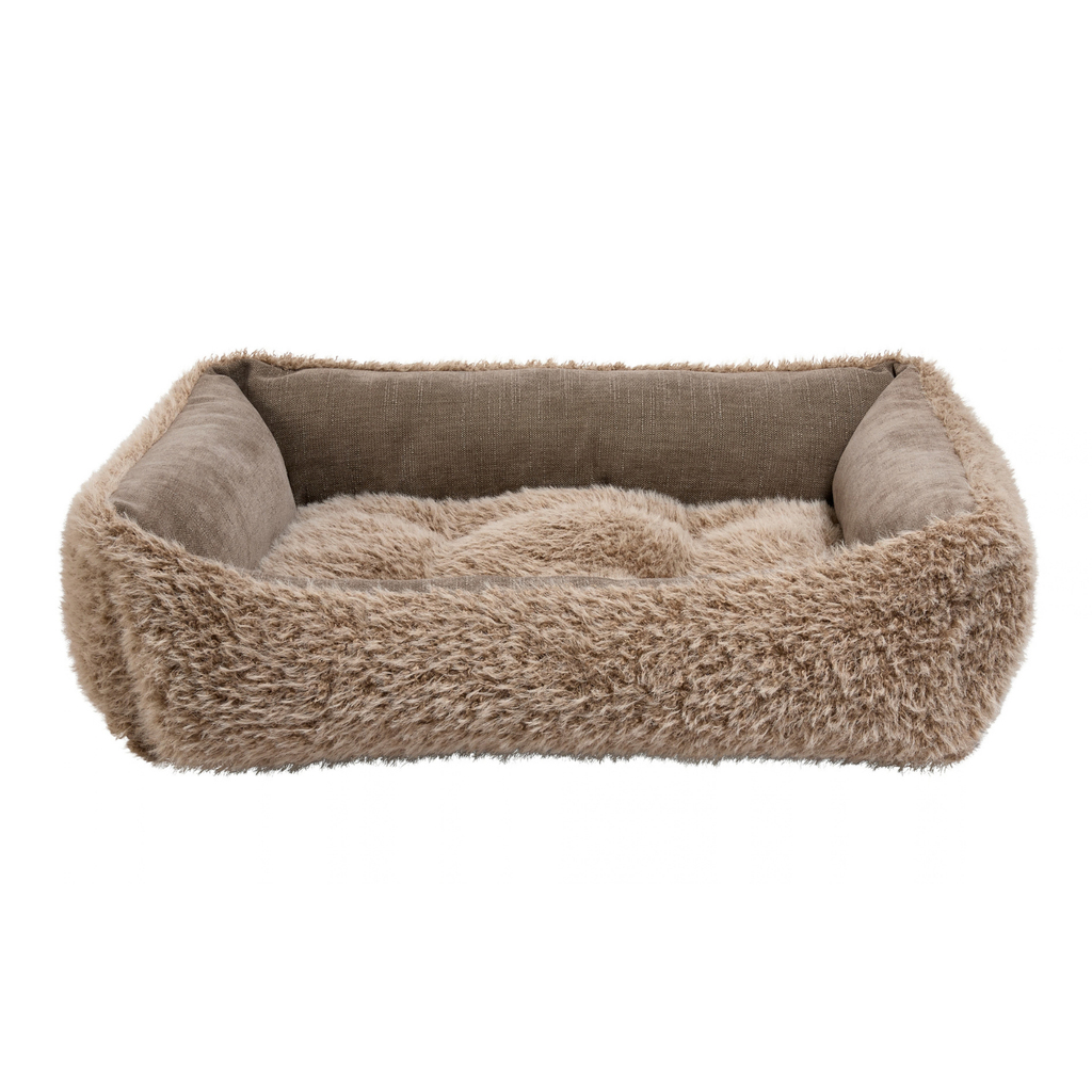 Bowsers Scoop dog bed in Alpaca faux fur