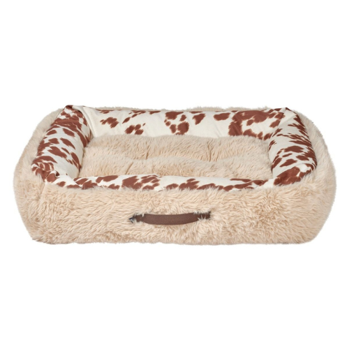 Bowsers Pet Faux Fur The Dude Bolstered Nesting Dog Bed — Durango