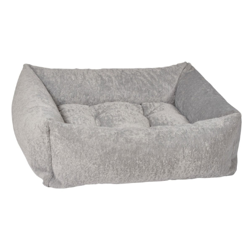 Bowsers Pet The Franklin Lounge Nesting Dog Bed — Grey Goose Faux Fur