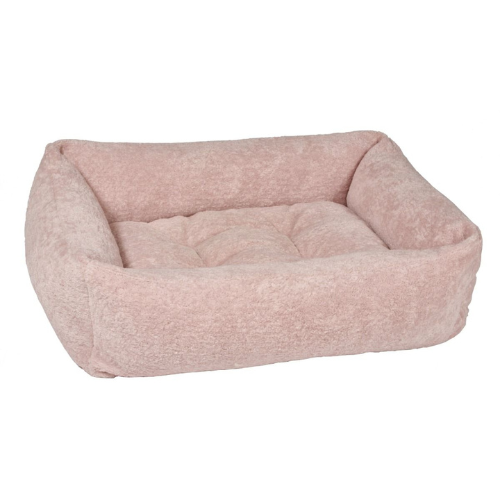 Bowsers Pet The Franklin Lounge Nesting Dog Bed — Pink Champagne Faux Fur