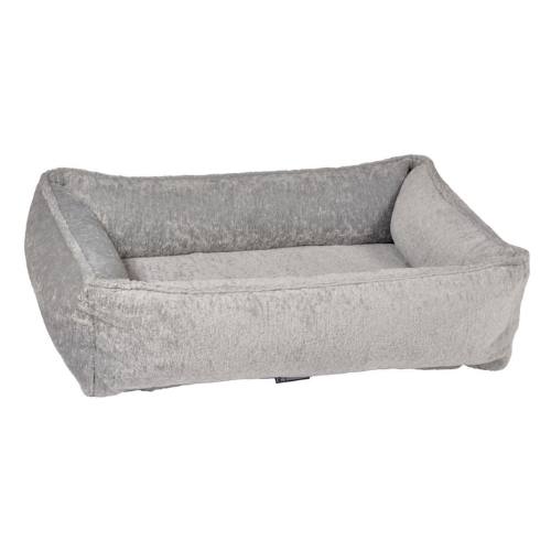 Bowsers Urban Lounger Bolstered Nesting Dog Bed — Grey Goose Faux Fur