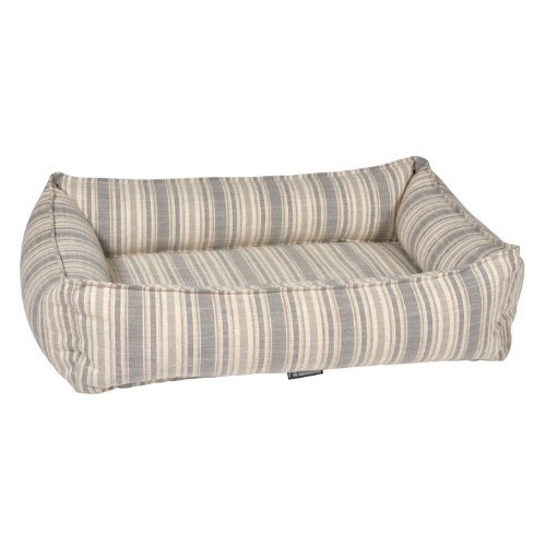 Bowsers Pet Linen Urban Lounger Rectangle Nest Dog Bed — Harper Stripe