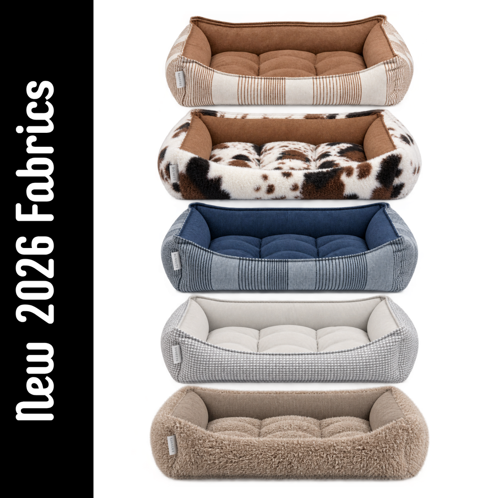 owsers Scoop bolstered dog beds in five new 2026 fabric options