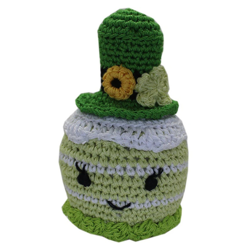 Lucky Lady Leprechaun Pet Flys Knit Knacks Organic Cotton Crocheted Dog Toy