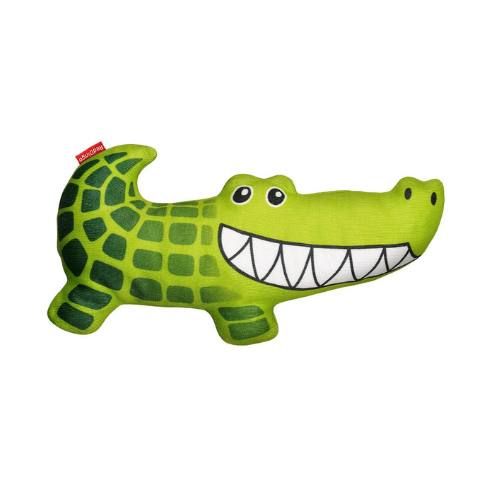 Red Dingo DURABLES Soft, Durable, Non-Toxic Dog Toy — Crocodile