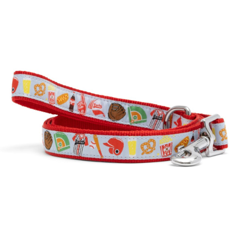 The Worthy Dog Home Run Ribbon Nylon Webbing Matching Lead