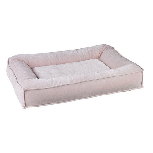 Bowsers Divine Futon Rectangular Bolstered Nesting Dog Bed — Blush