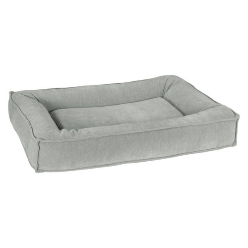 Bowsers MicroVelvet Divine Futon Bolstered Nesting Dog Bed — Oyster