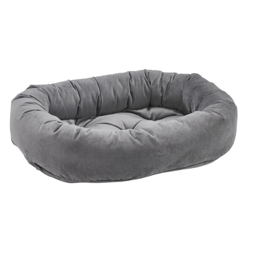 Bowsers MicroVelvet Donut Bolstered Nesting Dog Bed — Dusk