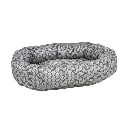 Bowsers Pet Micro Jacquard Donut Bolstered Nesting Dog Bed — Mercury