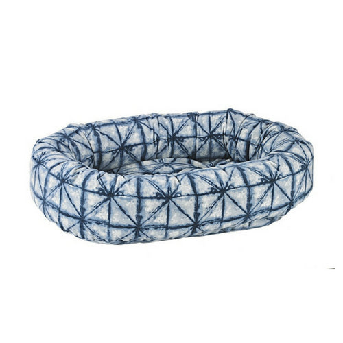 Bowsers Pet MicroVelvet Donut Bolstered Nesting Dog Bed — Shibori