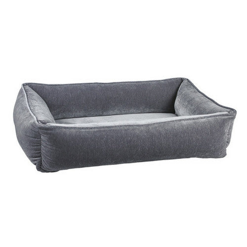 Bowsers Pet MicroVelvet Urban Lounger Rectangle Nest Dog Bed — Pumice