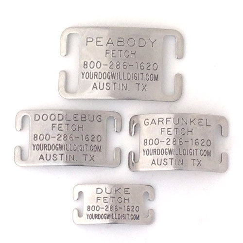 Boomerang CollarTag  Stainless Steel Dog Identification Collar Tag All Sizes