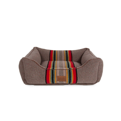 Carolina Pet Company Pendleton Kuddler Dog Bed — Yakima Camp Umber Front View