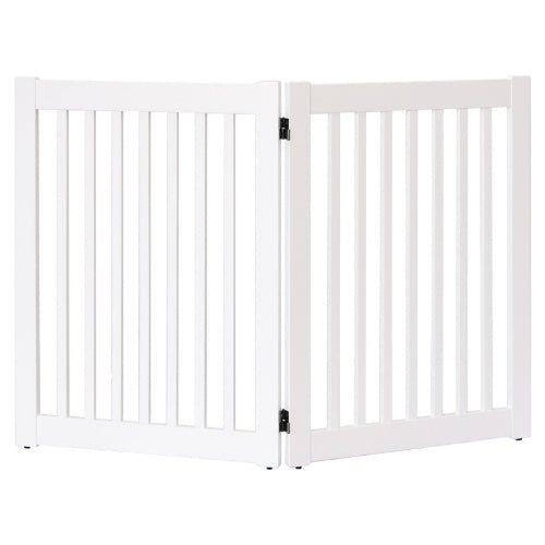 Dynamic Accents Folding Hardwood Highlander Freestanding EZ Pet Gate 2 Panel White