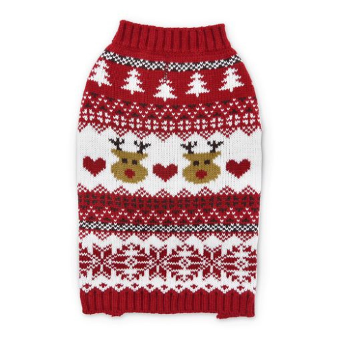 Dogo Pet Fashions Reindeer Fair Isle Sweater — Back View