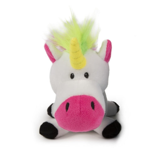 GoDog White Unicorn Plush Chew Guard Durable Dog Toy