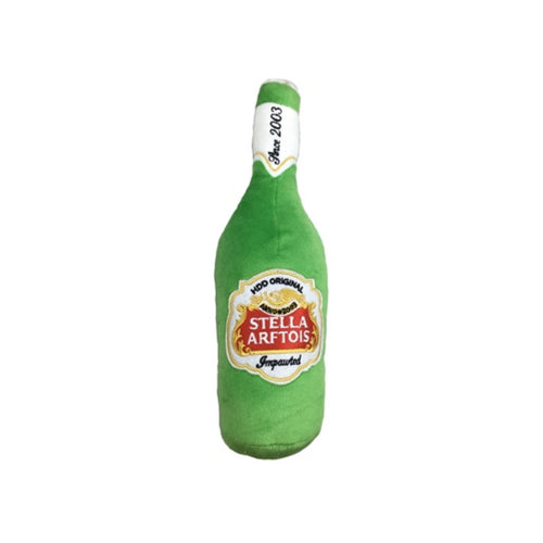 Haute Diggity Dog Stella Arftois Beer Bottle Plush Dog Toy