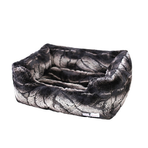 Hello Doggie Deluxe Nesting Lounge Bed — Faux Fur Chinchilla