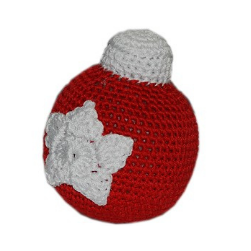 Christmas Ornament Ball Pet Flys Knit Knacks Organic Cotton Dog Toy