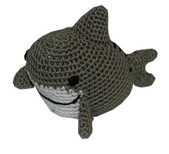 Shark Pet Flys Knit Knacks Organic Cotton Dog Squeaky Toy