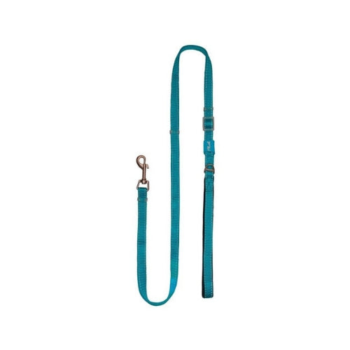 Plush USA Adjustable Reflective Nylon Neoprene Dog  Lead —  Horizon Blue