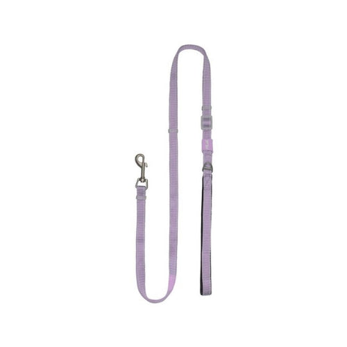 Plush USA Adjustable Reflective Nylon Neoprene Dog  Lead —  Lavender Frost