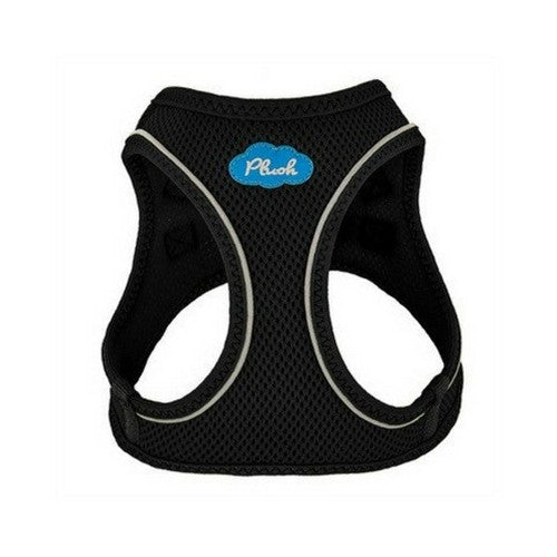 Plush Step In Air Mesh Vest Dog Harness — Black