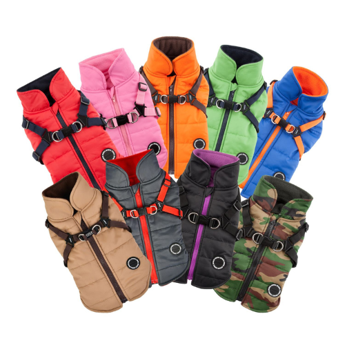 Puppia Mountaineer II Fleece Vest Waterproof Harness Dog Coat