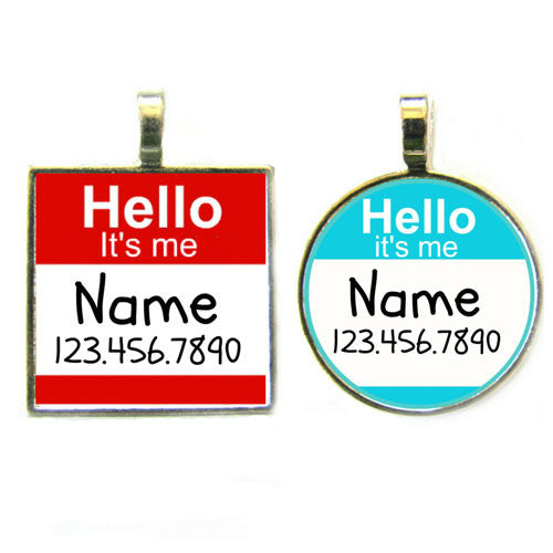 Sofa City Sweethearts Hello My Name Is Dog ID Tag