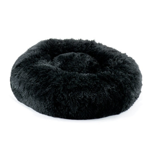 Susan Lanci Designs Plush Nesting Dog Bed — Shag Black