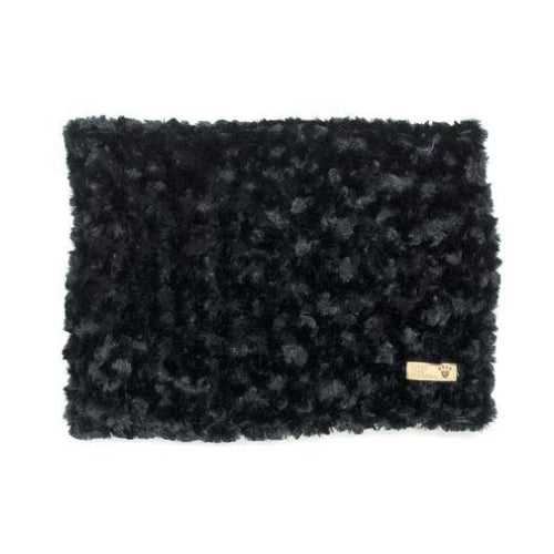 Susan Lanci Designs Plush Blanket — Curly Sue Black