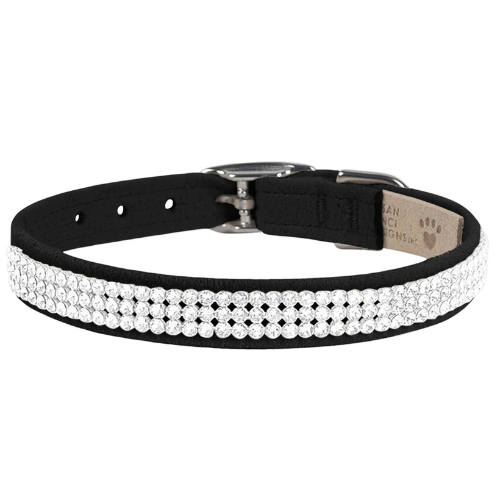 Susan Lanci Designs Giltmore 3 Row Swarovski Crystal Collar — Black