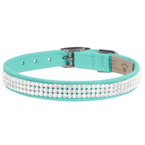 Susan Lanci Designs Giltmore 3 Row Swarovski Crystal Collar — Tiffi Blue