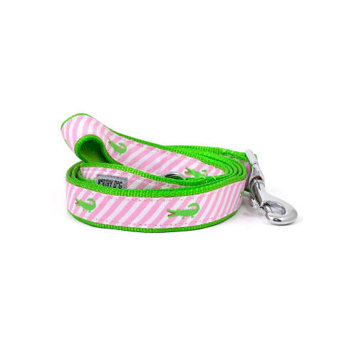 The Worthy Dog Alligator Ribbon Nylon Webbing Matching Lead