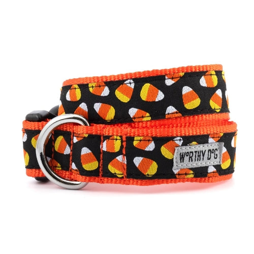 The Worthy Dog Candy Corn Halloween Dog Collar