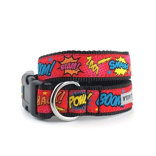 The Worthy Dog Comic Strp Ribbon Nylon Webbing Dog Collar