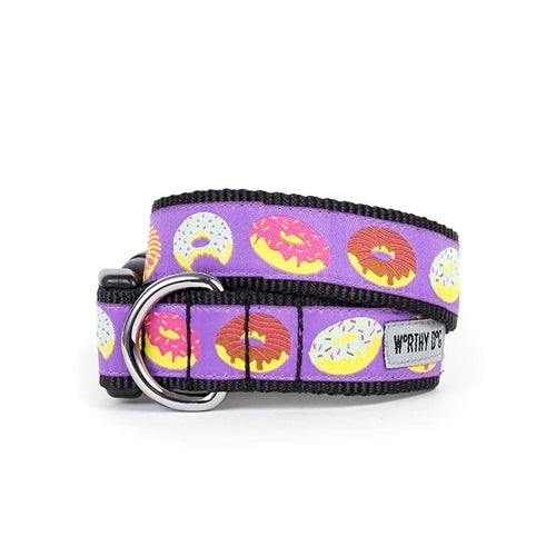 The Worthy Dog Donuts Ribbon Nylon Webbing Dog Collar