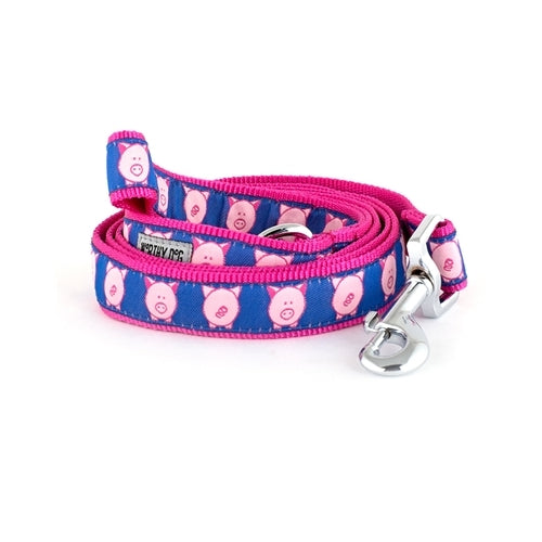 The Worthy Dog Wilbur Pig Ribbon Nylon Dog Lead