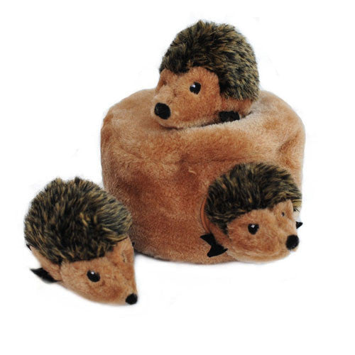 Zippy Paws Hedgehog Den Burrow Interactive Plush Puzzle Dog Toy